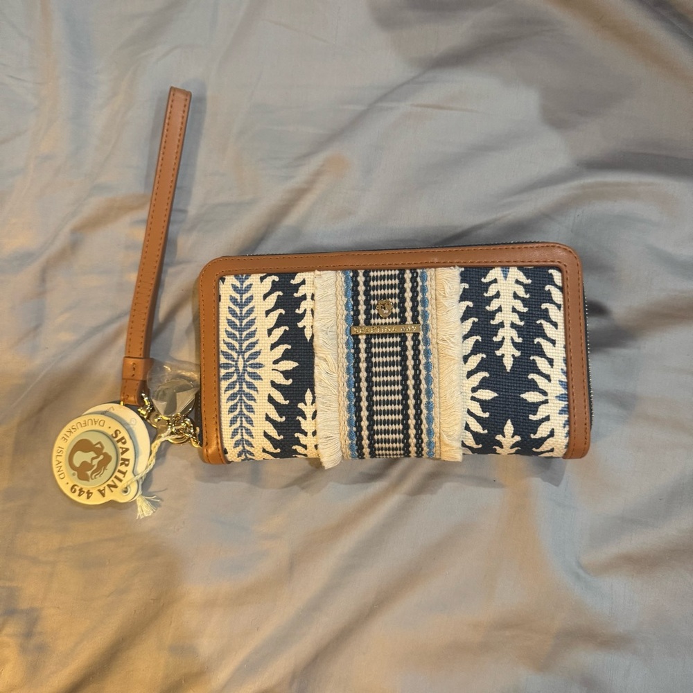 Spartina 449 NWT Lighthouse Boho Fringe Wallet‎ Women's Purse Clutch Handbag NEW